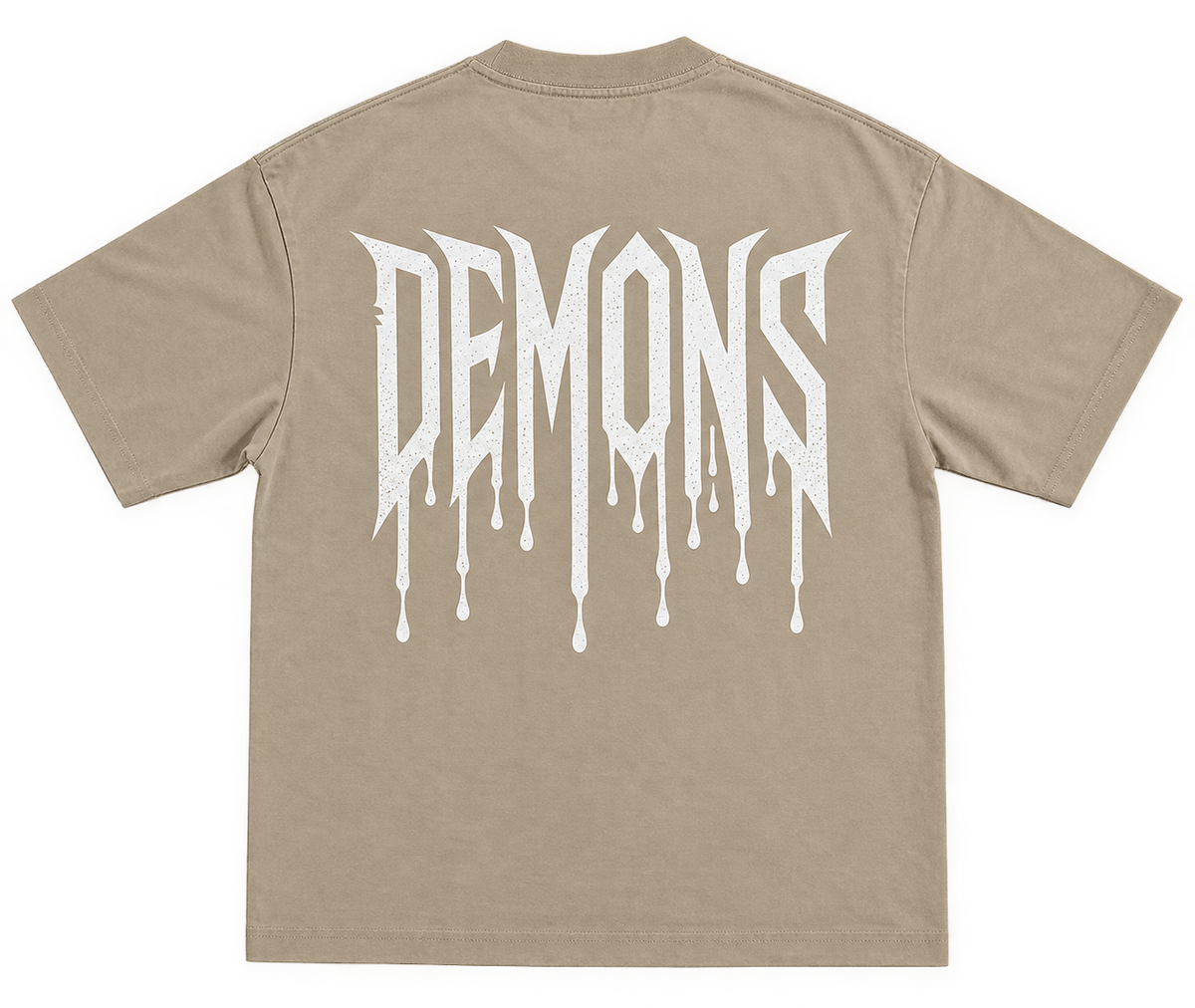 Polera Beige DEMONS Oversize Heavyweight 260g