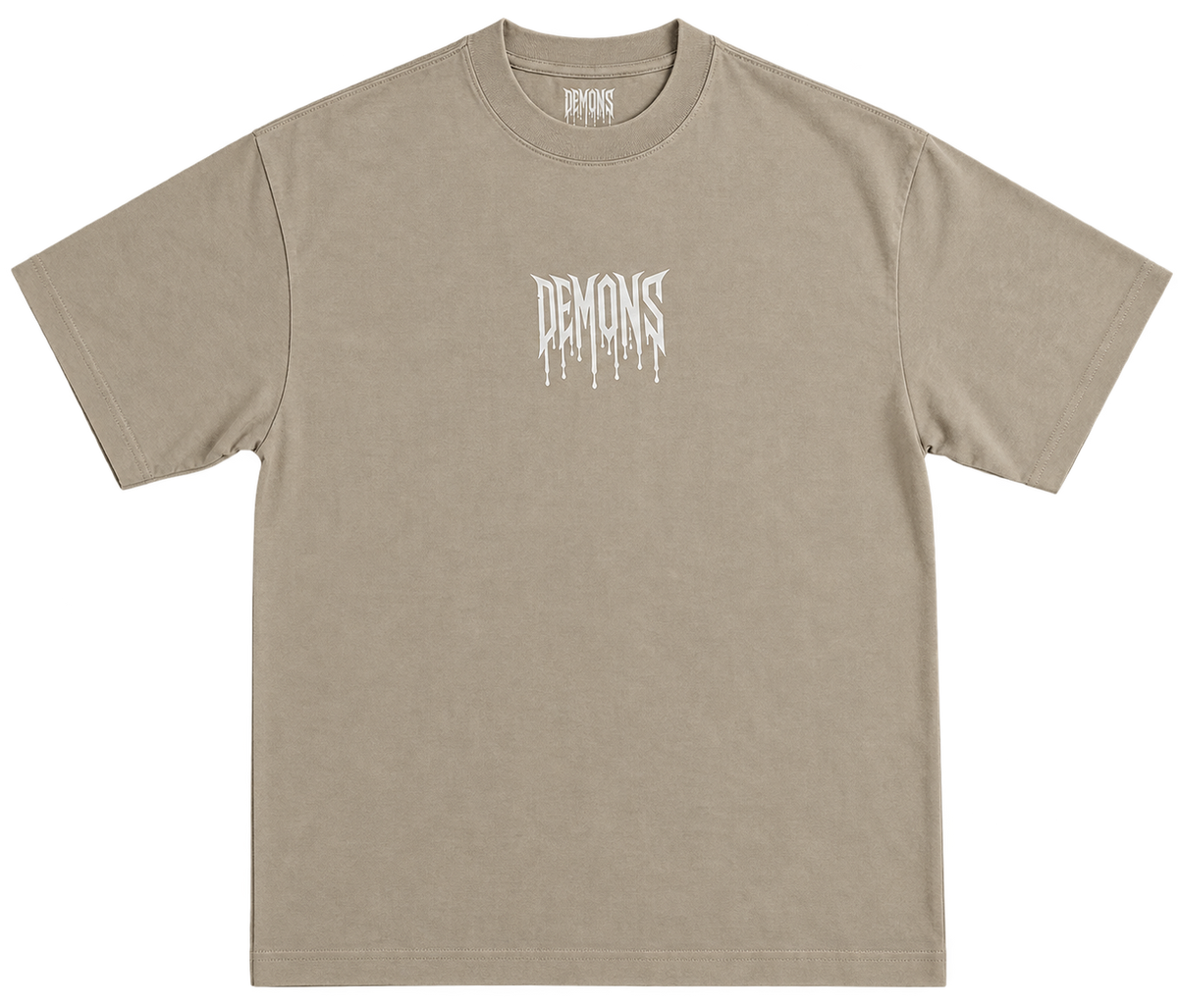 Polera Beige DEMONS Oversize Heavyweight 260g
