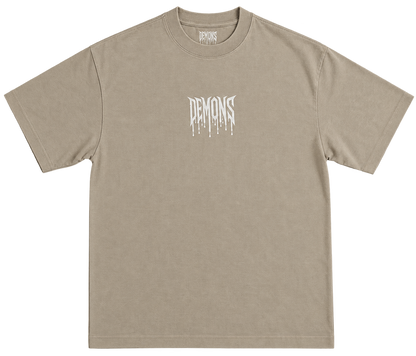 Polera Beige DEMONS Oversize Heavyweight 260g
